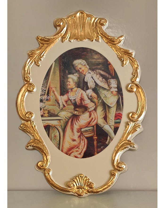 Quadro "Medaglione" c/Dama...